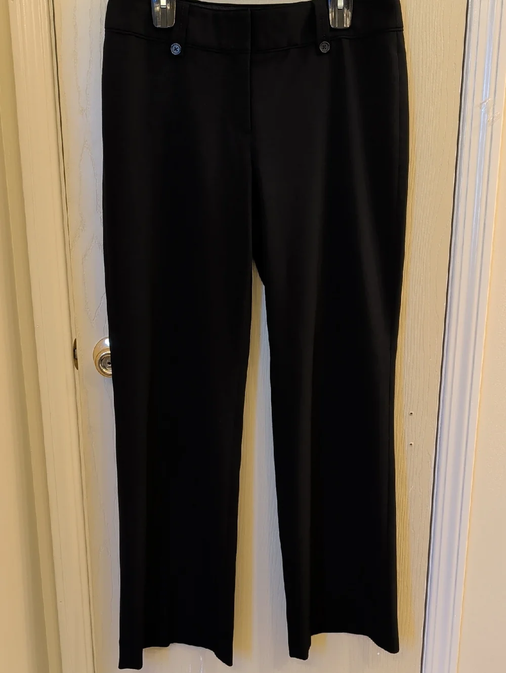 WHBM Classic Blk Legacy Flare Leg Pants Women’s Size 10R Career Stretch Trousers